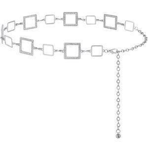 7463 Chain Belts For Women Fashion Metal Waist Chain Square Chunky Belts